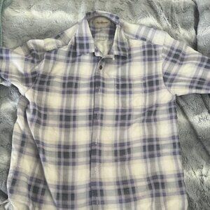 Tommy Bahama double check button-down silk shirt